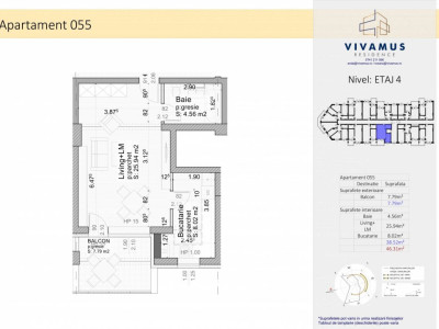 46,3m2 Vivamus Park Residence bloc nou Brasov