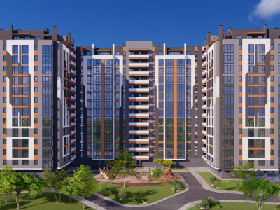 Estate SunRise, Etapa II, apartament cu 1 cameră+living, variantă albă.