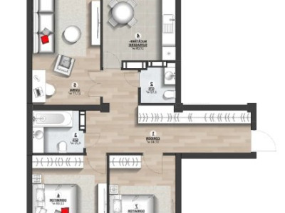GarantCons! Durlești, str. Cartușa, 3 camere, bloc nou, variantă albă!