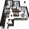 Apartament în rate, 2 camere + living, Esterra Park, club house. thumb 4