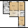 De vânzare apartament cu 3 camere separate, seria 143 – Botanica, bd. Dacia.  thumb 13