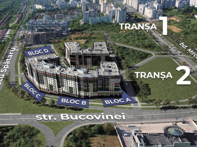 Apartament cu 1 cameră și living. Ciocona, în apropiere de Port Mall