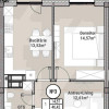Bosco Residenza, 1 cameră+living, 46,42 mp, Bl. 1. Achitare în rate! thumb 2