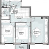 Bosco Residenza, 2 camere+living, 70,24 mp, Bl. 3. Achitare în rate! thumb 2