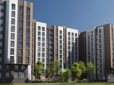Apartament cu 1 cameră, variantă albă, 47,1 mp, Milanin Durlești.