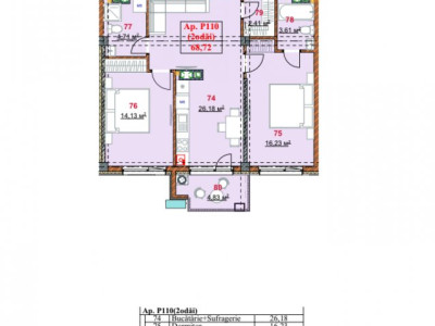 Квартира в рассрочку от застройщика! Grenoble Residence, 2 комнаты+терраса.