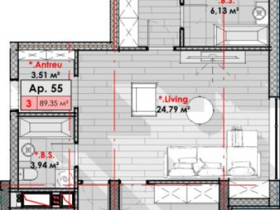 Vânzare apartament cu 2 camere + living în Complexul SmartHome, Bloc H